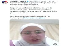 Suriye’ye dönen Şeyma’dan Vali Çiçek’e duygu dolu mesaj